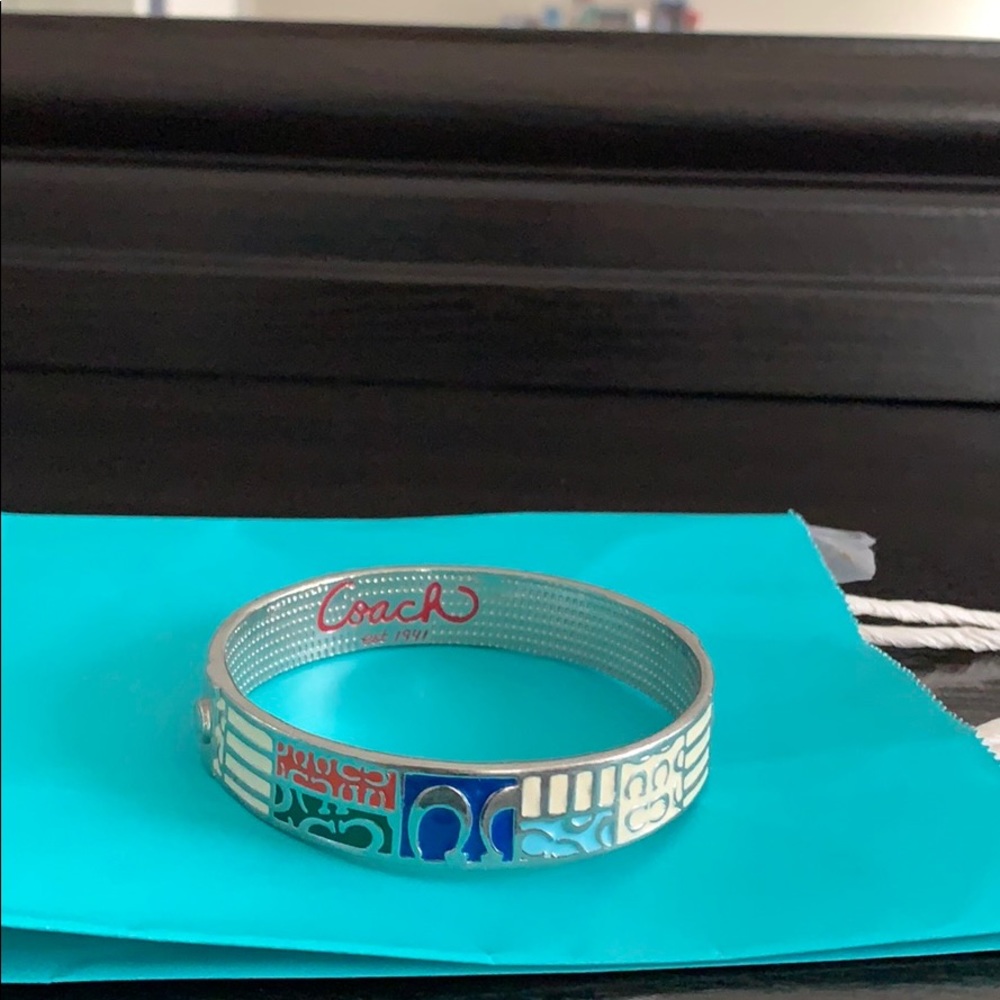 Coach Multicolor Silver Bangle Bracelet - image 1
